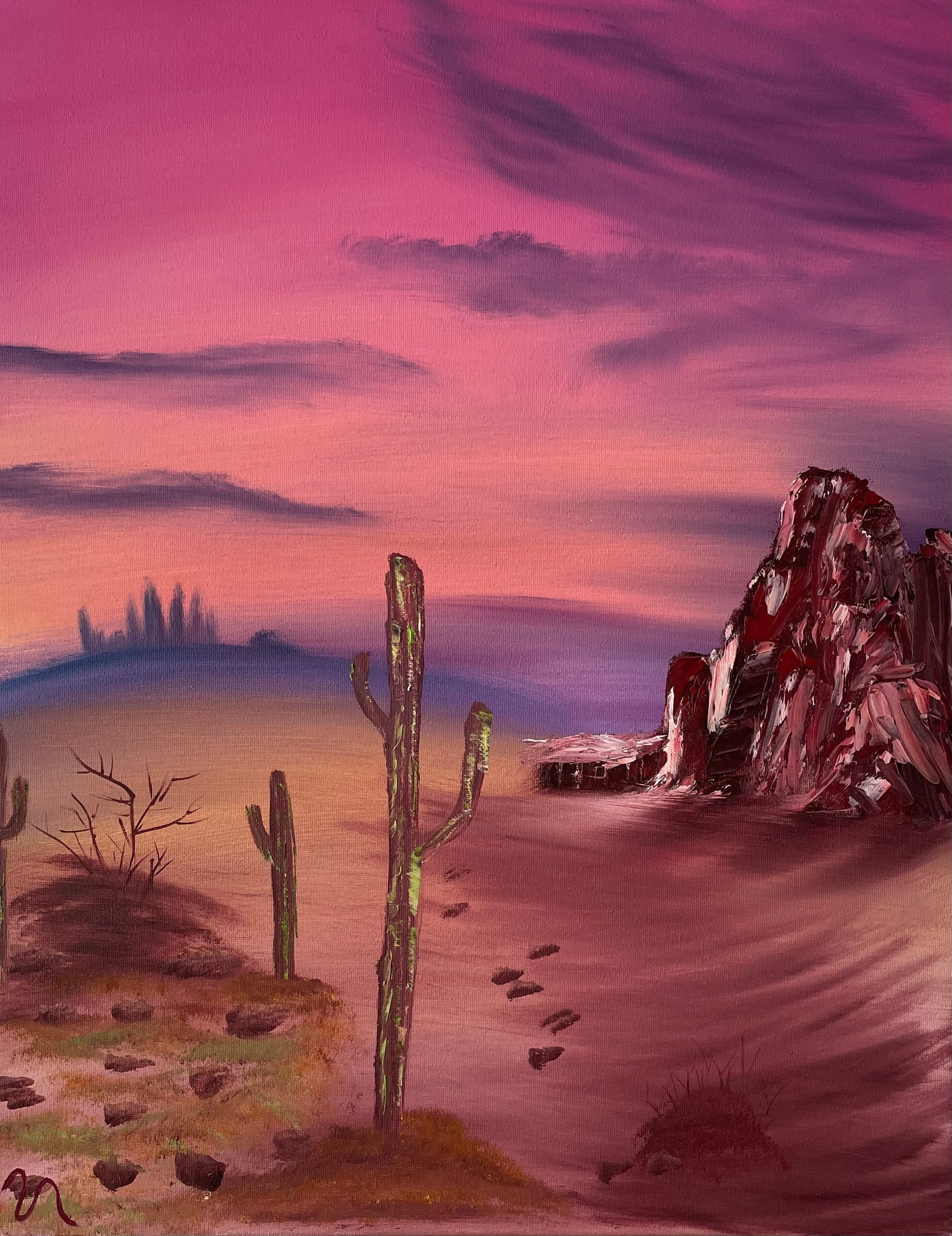Pink Sky Desert Sunset